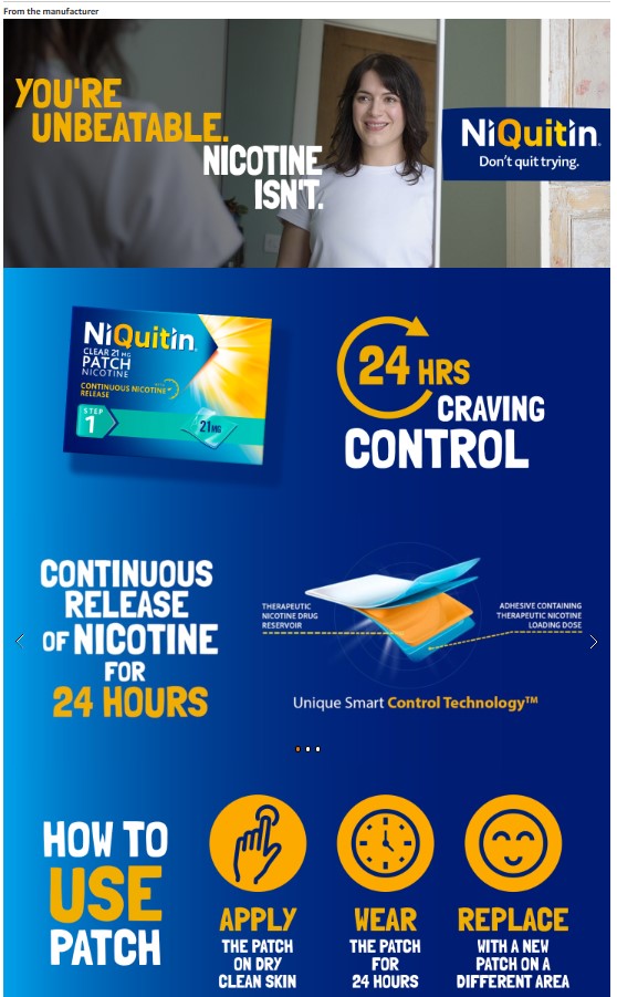 A+ Content for NiQuitin on Amazon