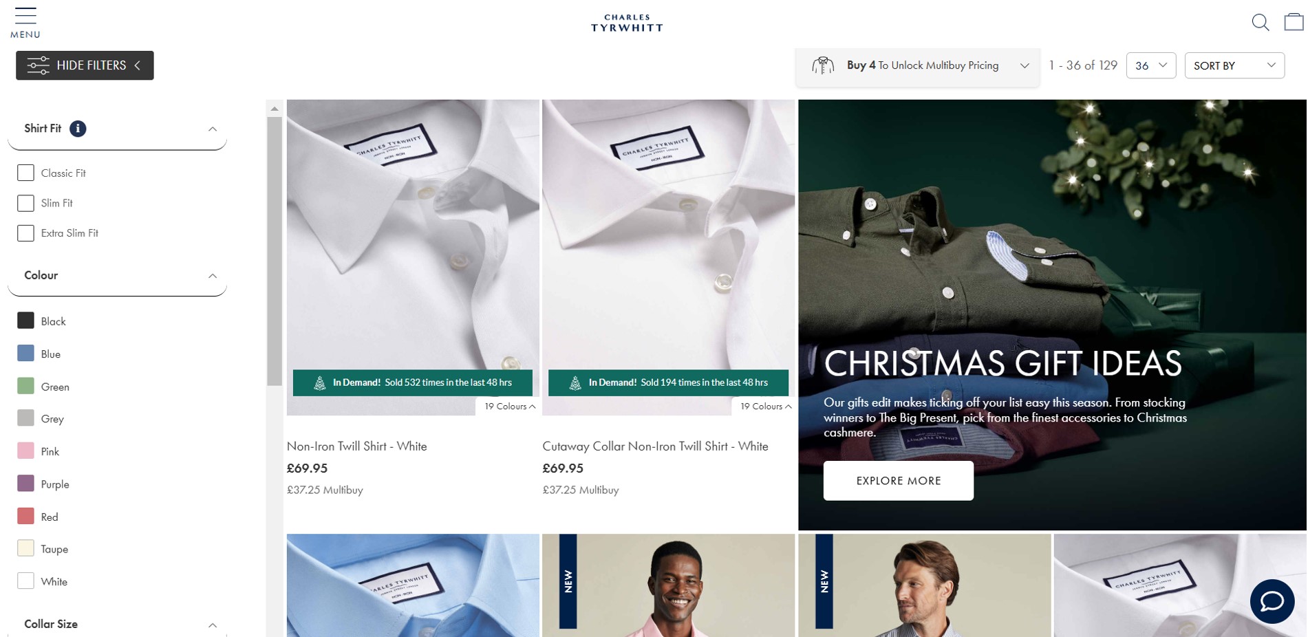 Charles Trywhitt product filters